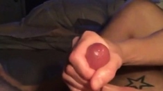 Hot oiled hand make handjob slowmotion cum