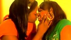 Black girls kissing