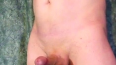 Multiple Cumshot - My Shaved Cock Cumming 5 Times