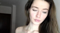 Shy brunette homemade amateur webcam teen