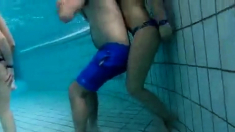 Girsl Underwater At Pool