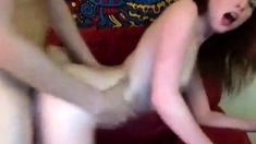 Brunette teen fingering on webcam amateur homemade