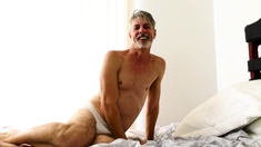 Gay DILF Richard farts in his tighty whities